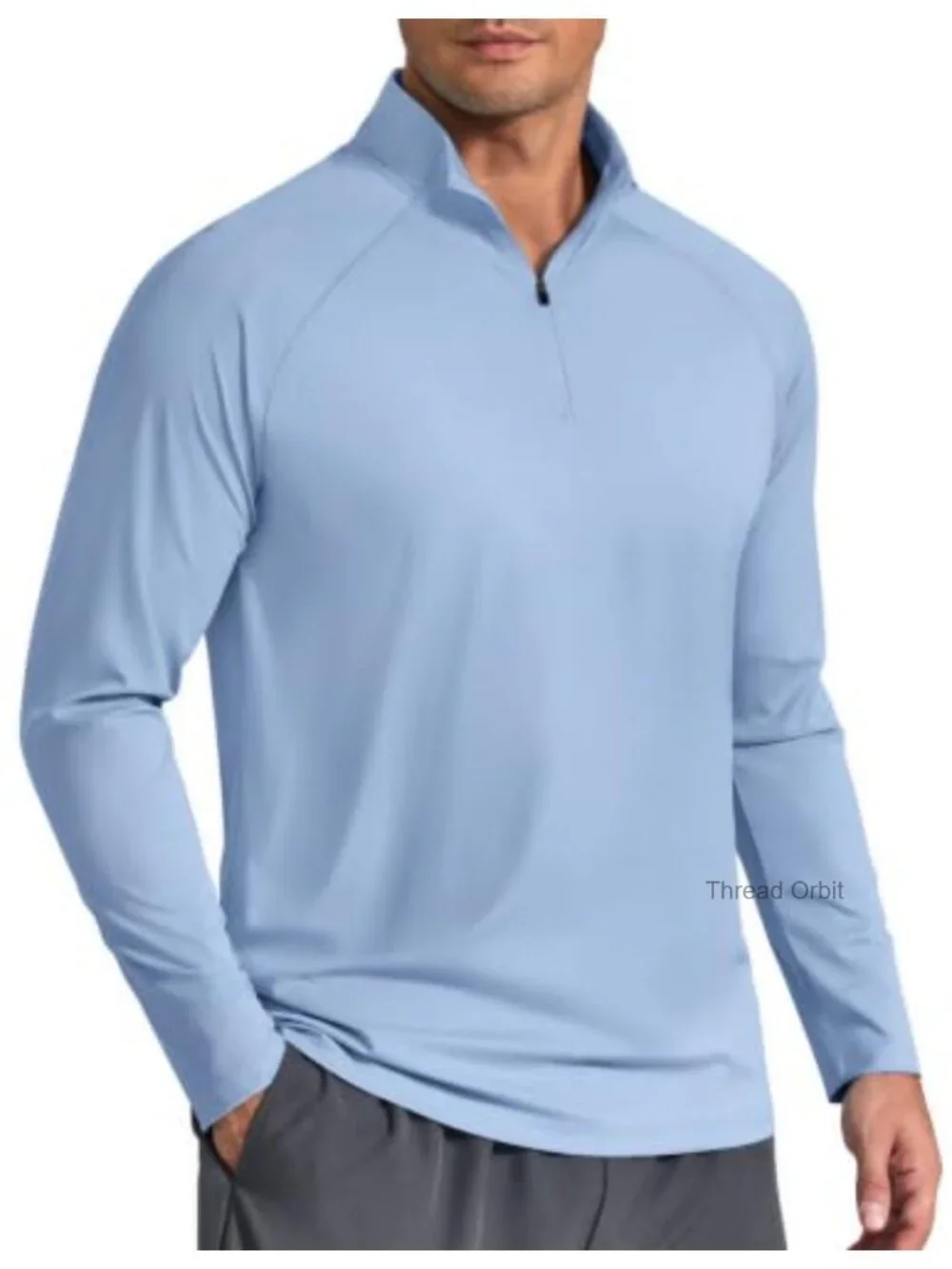 Men's Quarter Zip Pullover Athletic Shirt UPF 50+ 4-Way Stretch